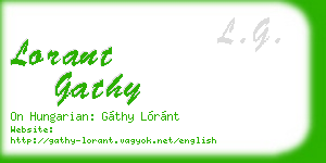 lorant gathy business card